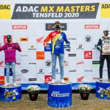 ADAC MX Masters 2020 Tensfeld, Meisterehrung v.l.n.r. Noah Ludwig (Deutschland/KTM/Becker Racing/ADAC NS/SA e.V.), Maximilian Spies (Deutschland/Huaqvarna/Husqvarna Junior Maddii Racing), Lion Florian (Deutschland/KTM/WZ-Racing KTM), ADAC MX Youngster Cup